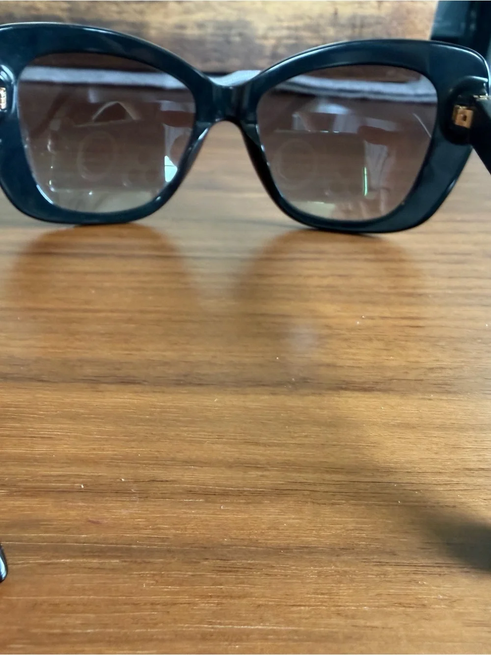 Versace Black Oversized Cat-Eye Sunglasses